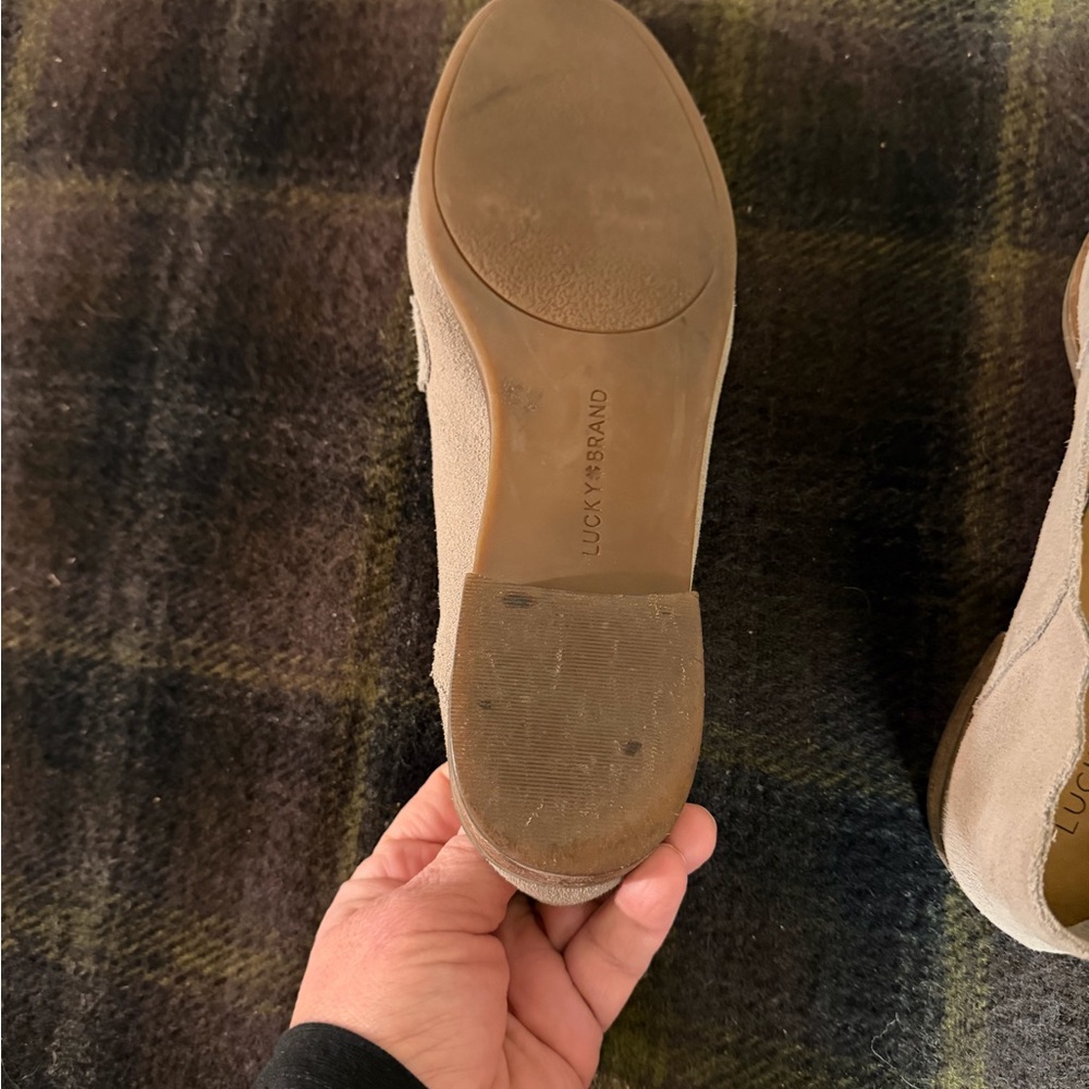 4/$15 Lucky Brand Suede Loafers - Cream - Picture 6 of 7